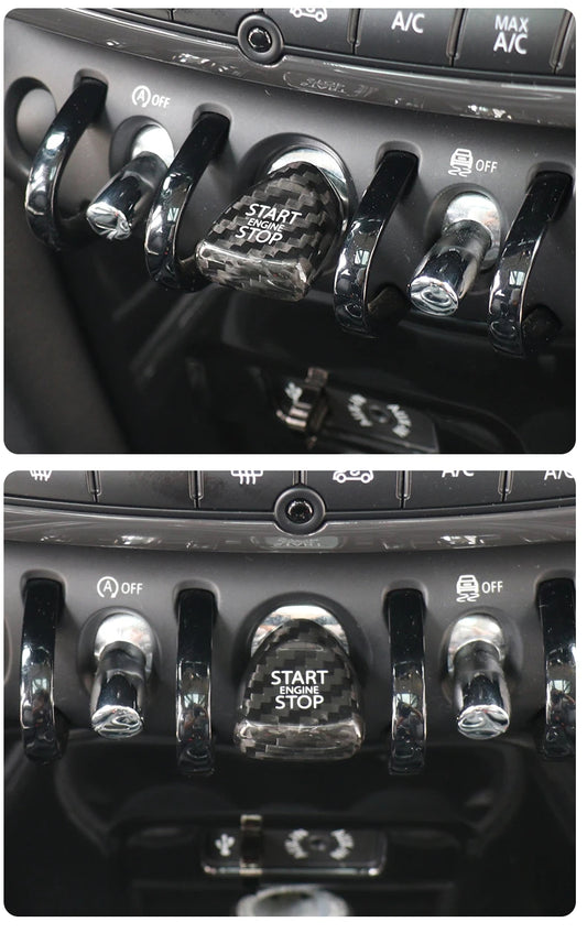 Mini Gen 3 Start Stop Button Trim Carbon Fiber Cover F54 F55 F56 F57 F60