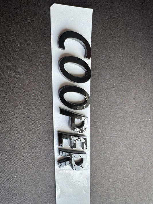 MINI Gloss Black Cooper Rear Badge For R53 R56 F56 R55 R52 R57 R58 R59 R60 F55