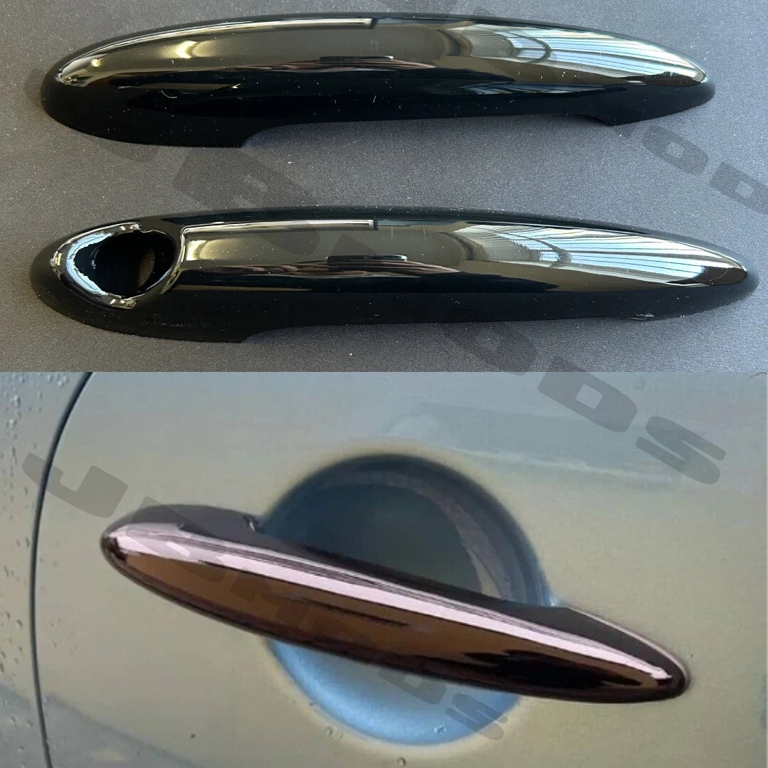 Gloss Black Door Handle Covers for MINI R50 R53 R55 R56 2pcs Cooper S Jcw Cooper
