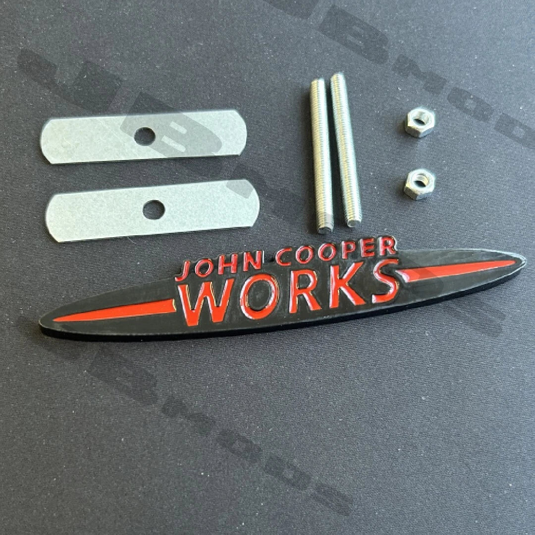 Mini John Cooper Works Front And Rear Black Red Badges Cooper One JCW F56 F55