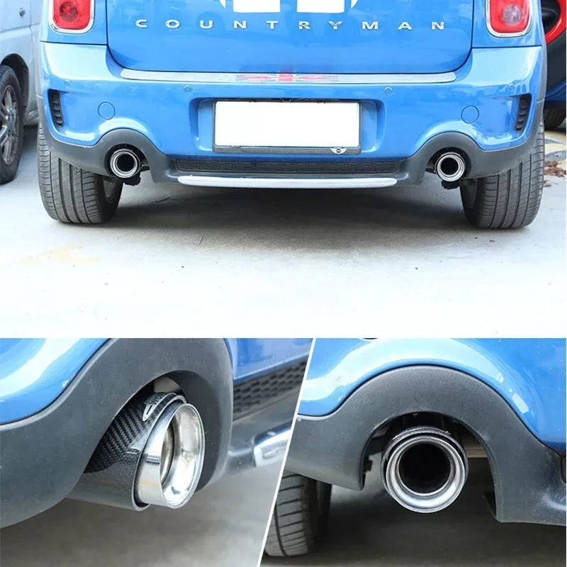 MINI JCW STYLE EXHAUST TIP CARBON FIBRE GLOSS F54 F55 F56 F57 F60 (Single Tip)
