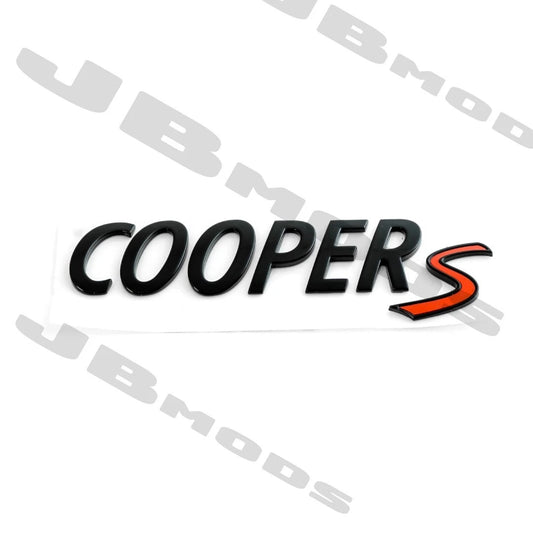 MINI Gloss Black Cooper S Rear Badge For R53 R56 F56 R55 R52 R57 R58 R59 R60 F55