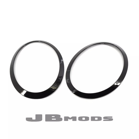 MINI F55 F56 F57 Gloss Black Headlight Trim Front Replacement Cooper S JCW 2PCS