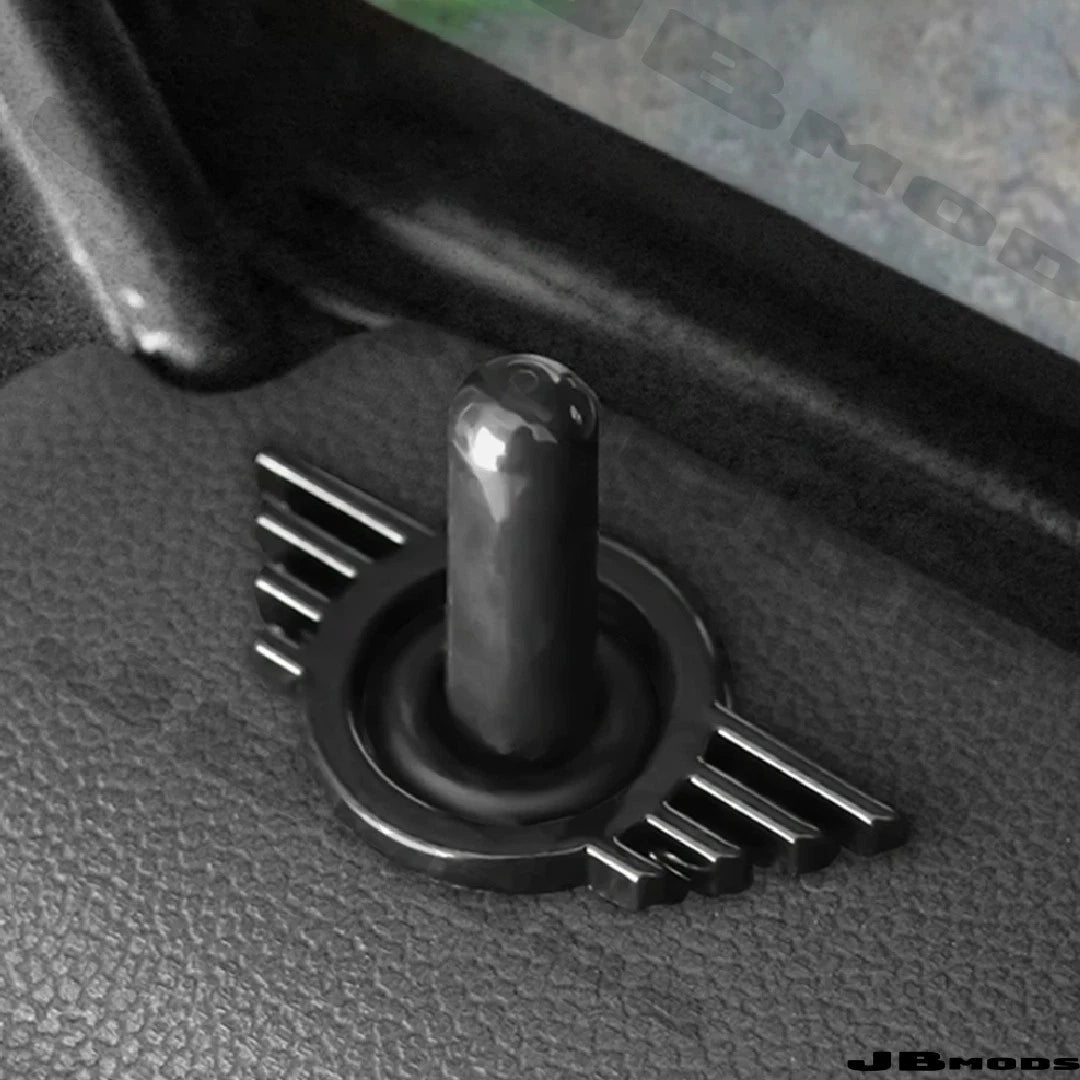 Mini Gloss Black Metal Door Pin Surround Interior BadgeS 2PCS F55 F57 F60 R56 R55