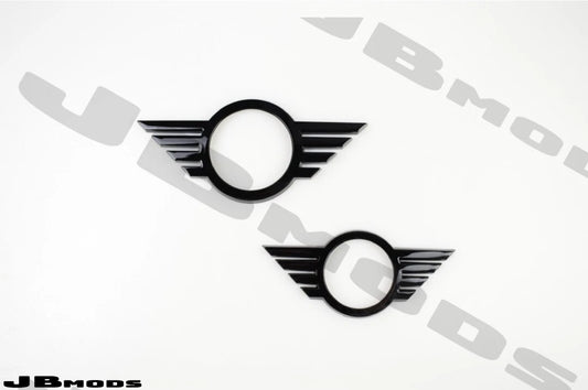 MINI Gen 3 Gloss Black LCI Badge Covers F55 F56 F57 Cooper S JCW One 2018+