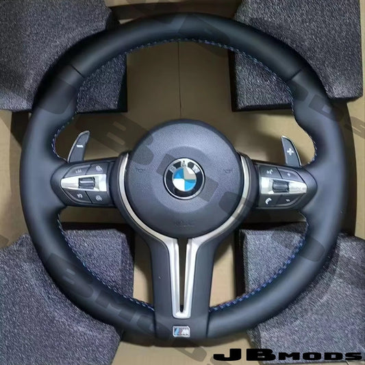 BMW F80 F82 F83 M3 M4 Style Leather Steering Wheel with Paddle Shifters