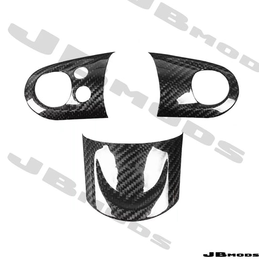 MINI Carbon Fibre Steering Wheel Spoke Covers R55 R56 R57 R58 Multi Function