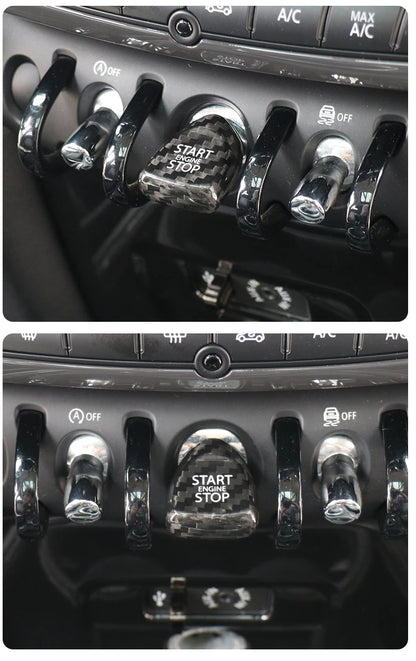 Mini Gen 3 Start Stop Button Trim Carbon Fiber Cover F54 F55 F56 F57 F60