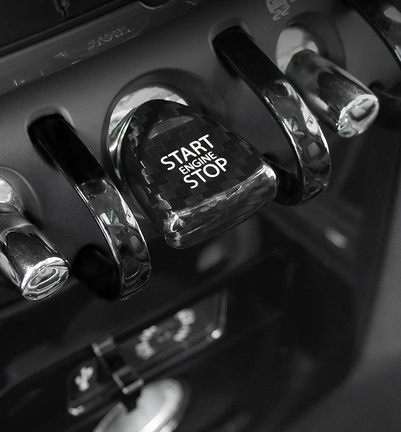 Mini Gen 3 Start Stop Button Trim Carbon Fiber Cover F54 F55 F56 F57 F60
