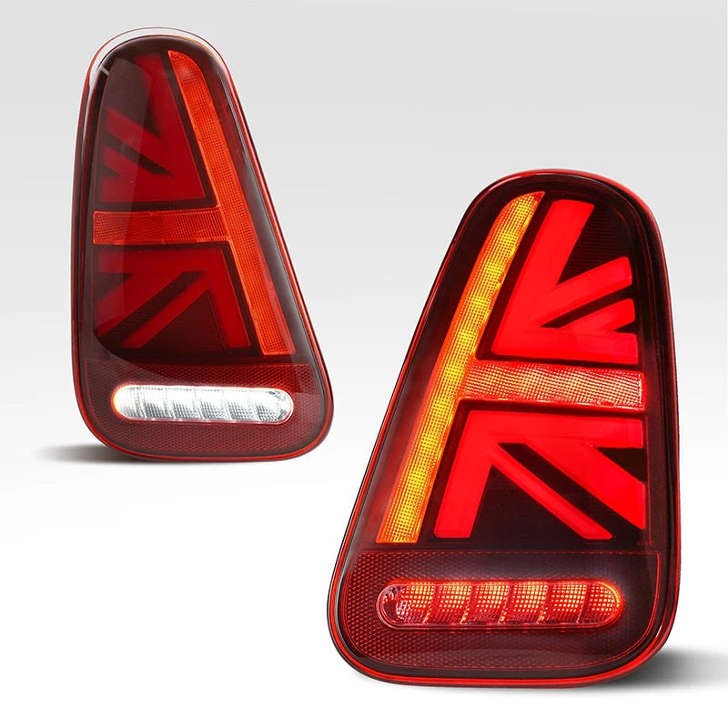 Mini Gen 1 Union Jack Rear Tail Lights Red Lci Style R56 R57 R59 2002-2006