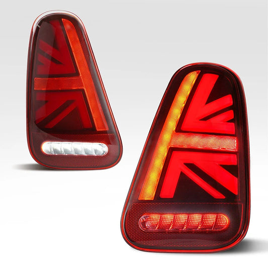 Mini Gen 1 Union Jack Rear Tail Lights Red Lci Style R56 R57 R59 2002-2006