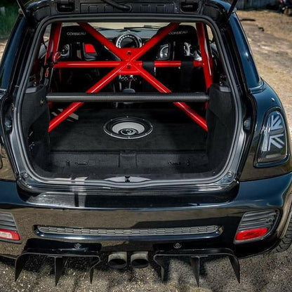 Mini Gen 2 Strut Brace And Cargo Net - Rear Seat Delete Kit - R55 R56