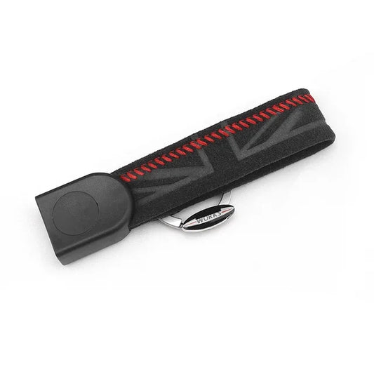 Mini Gen 3 JCW Pro Style UJ Suede Keychain Key Ring Fob Lanyard F54 F55 F56 F57 F60