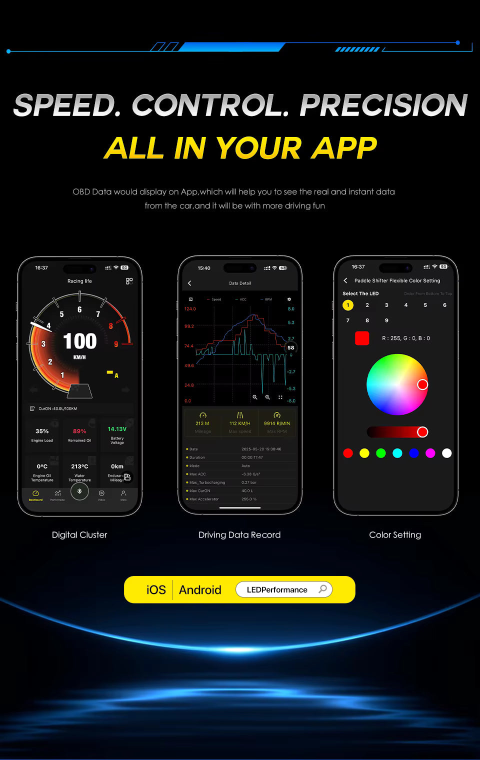 Mini Gen 3 LED Magnetic Carbon Fiber Paddle Shifters For Mini F54 F55 F56 F57 F60 2014-2024