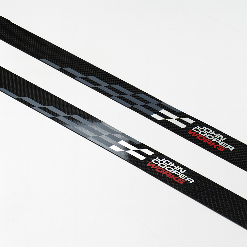 Gloss Carbon Door Sill Plates for MINI R56 New Logo JCW (2006-2013)