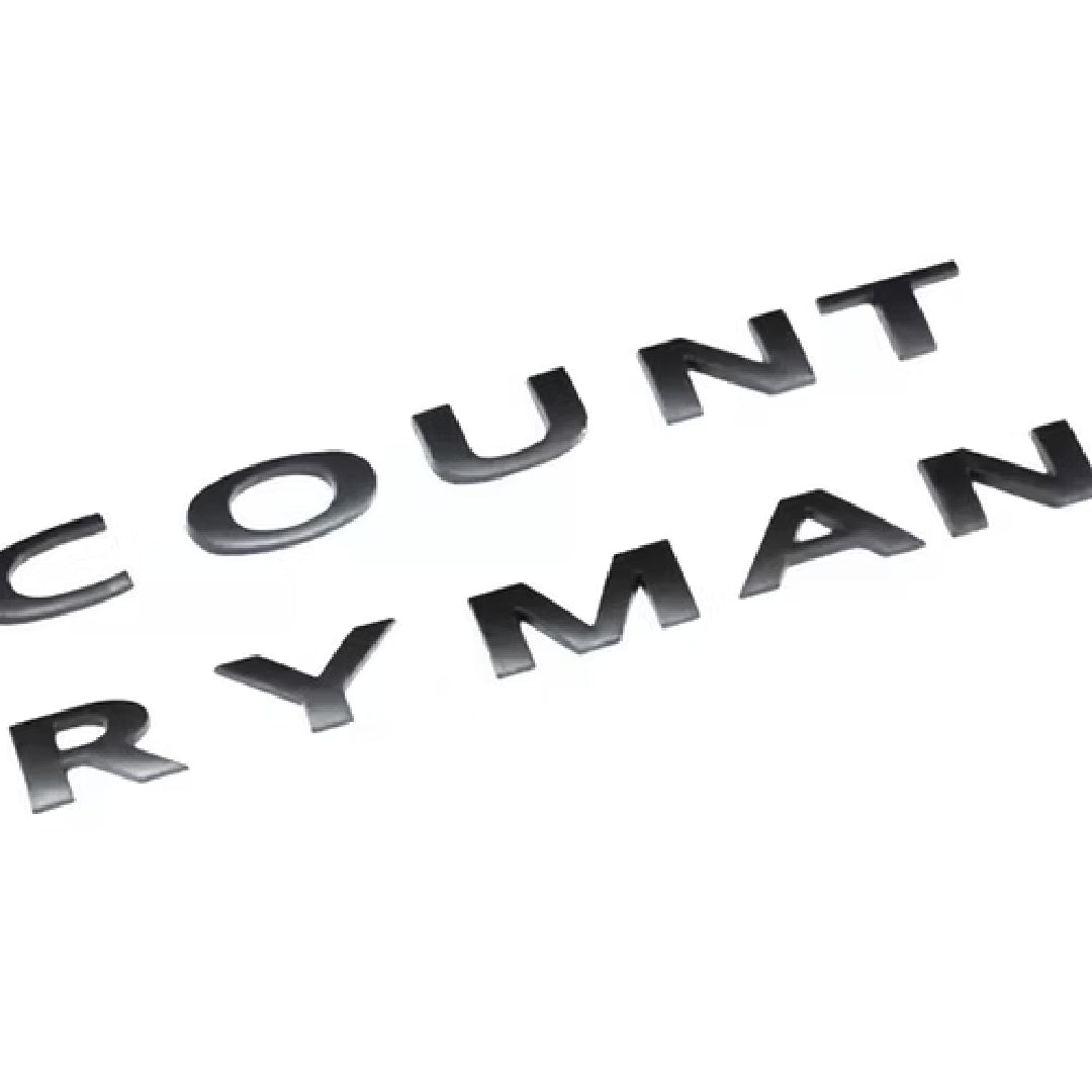 Gloss Black Boot Letters for MINI Countryman F60 R60 Piano Black Badge Set