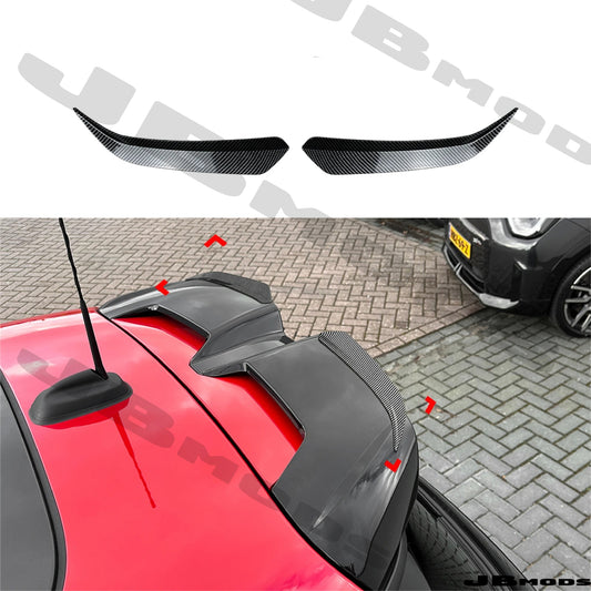Mini Gen 4 Carbon Look Rear Spoiler Lip Extensions for MINI F65 F66 JCW 2024+