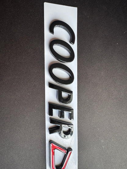 MINI Gloss Black Cooper D Rear Badge For R53 R56 F56 R55 R52 R57 R58 R59 R60 F55