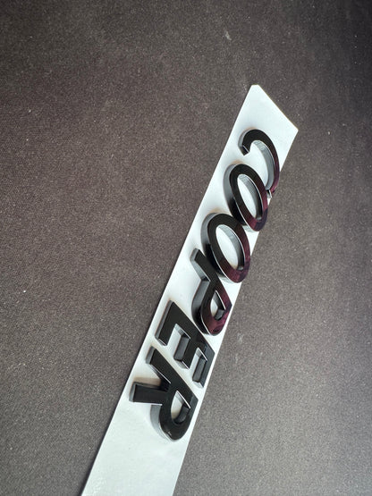 MINI Gloss Black Cooper Rear Badge For R53 R56 F56 R55 R52 R57 R58 R59 R60 F55