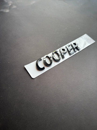 MINI Gloss Black Cooper Rear Badge For R53 R56 F56 R55 R52 R57 R58 R59 R60 F55
