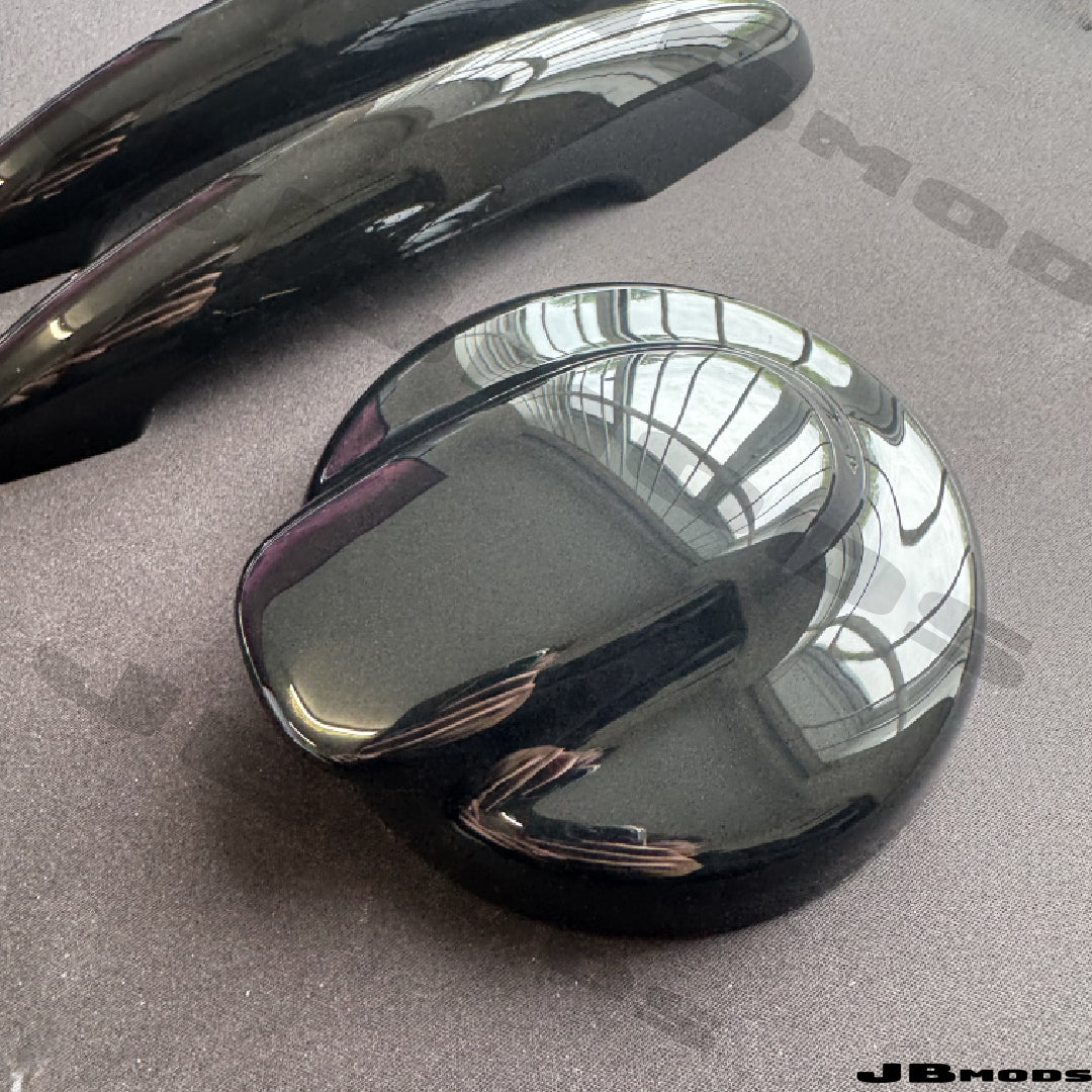 Gloss Black Fuel Cap Cover & Clip on Door Handle Covers for MINI R56 R53 R57 R58