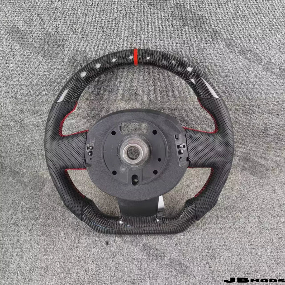 MINI Gen 2 R56 Carbon Perforated Leather Flat Bottom Steering Wheel