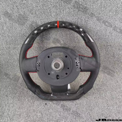 MINI Gen 2 R56 Carbon Perforated Leather Flat Bottom Steering Wheel