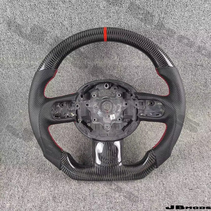 MINI Gen 2 R56 Carbon Perforated Leather Flat Bottom Steering Wheel