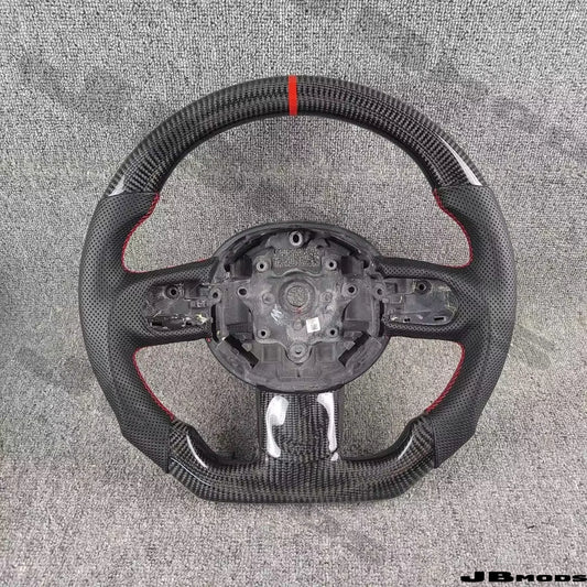 MINI Gen 2 R56 Carbon Perforated Leather Flat Bottom Steering Wheel