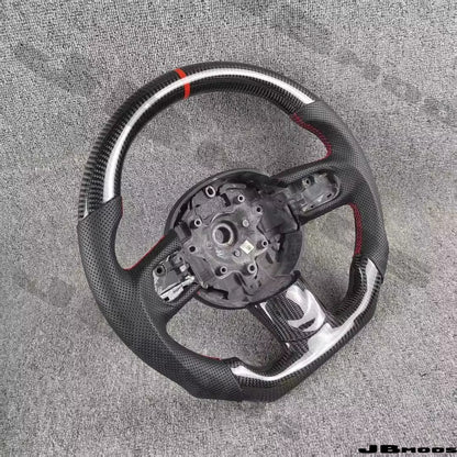 MINI Gen 2 R56 Carbon Perforated Leather Flat Bottom Steering Wheel