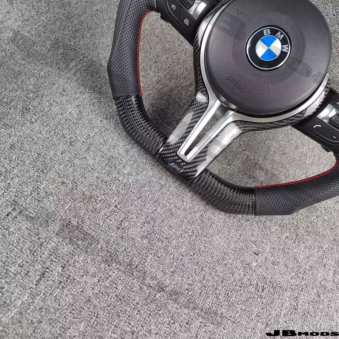 BMW F80 F82 M3 M4 Carbon Fibre Flat Bottom LED Steering Wheel Paddle Shifter
