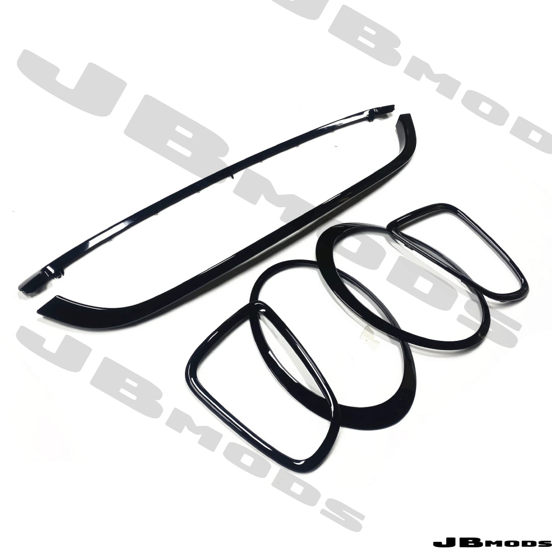 MIni Gen 2 Gloss Black Grill & Headlight & Taillight Trim R55 R56 R57 R58 JCW