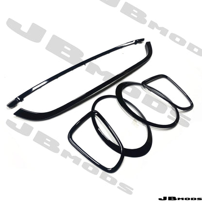 MIni Gen 2 Gloss Black Grill & Headlight & Taillight Trim R55 R56 R57 R58 JCW