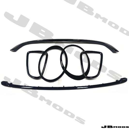 MIni Gen 2 Gloss Black Grill & Headlight & Taillight Trim R55 R56 R57 R58 JCW