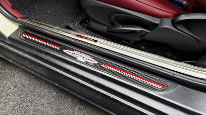 Gloss Carbon Door Sill Plates for MINI F56 F55 JCW (2014–2023)