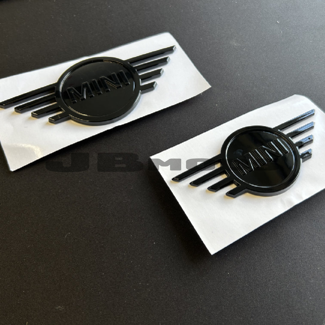 New Gloss Black Front & Rear Emblem Badges LCI Style MINI F55 F56 F57