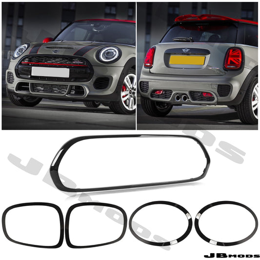 MINI F56 Black Replacement Grill Surround Replacement Front Rear Light Surround