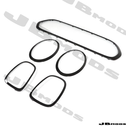 MINI F56 Black Replacement Grill Surround Replacement Front Rear Light Surround