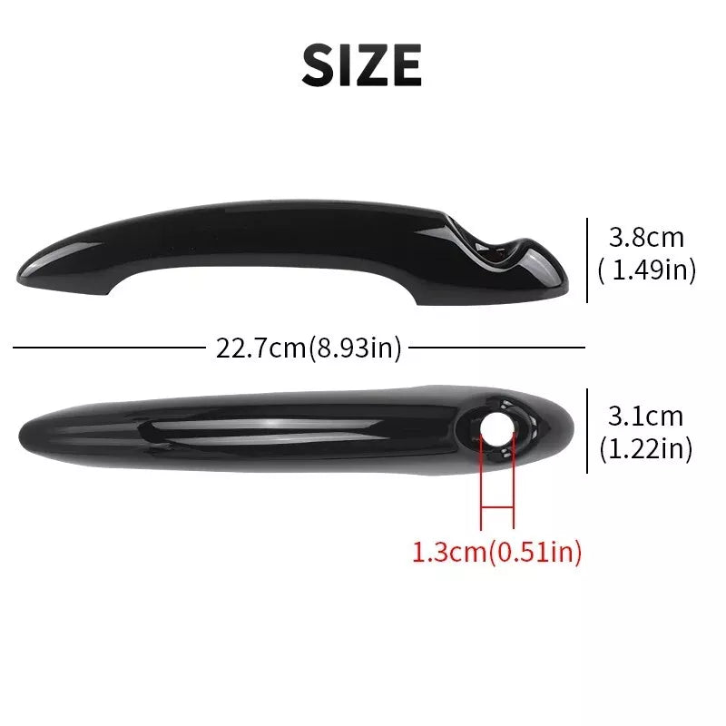 Gloss Black Door Handle Covers for MINI R50 R53 R55 R56 2pcs Cooper S Jcw Cooper