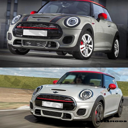 MINI F55 F56 F57 Gloss Black Front Grill Surround Cooper S JCW 2014–2021