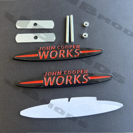 Mini John Cooper Works Front And Rear Black Red Badges Cooper One JCW F56 F55