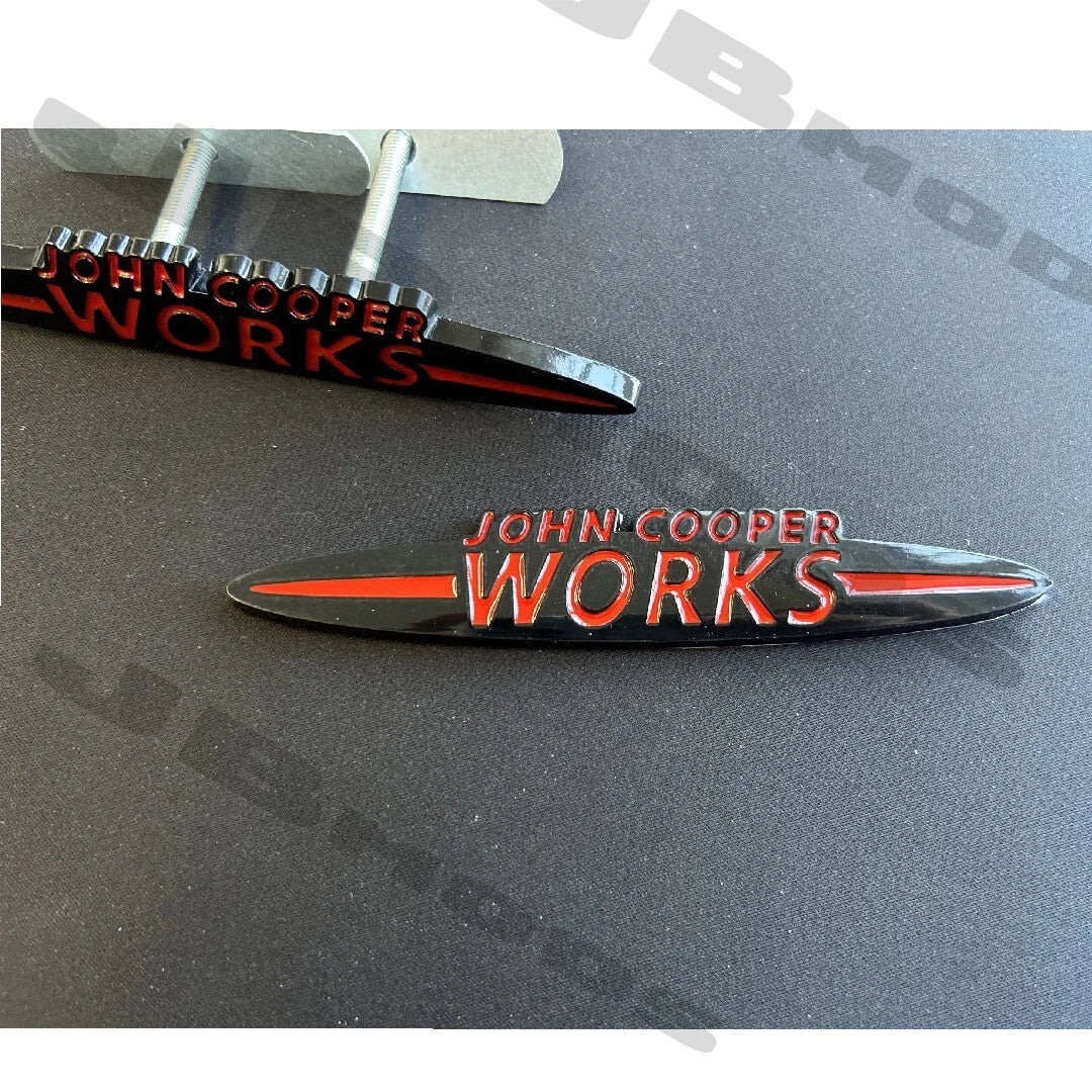 Mini John Cooper Works Front And Rear Black Red Badges Cooper One JCW F56 F55