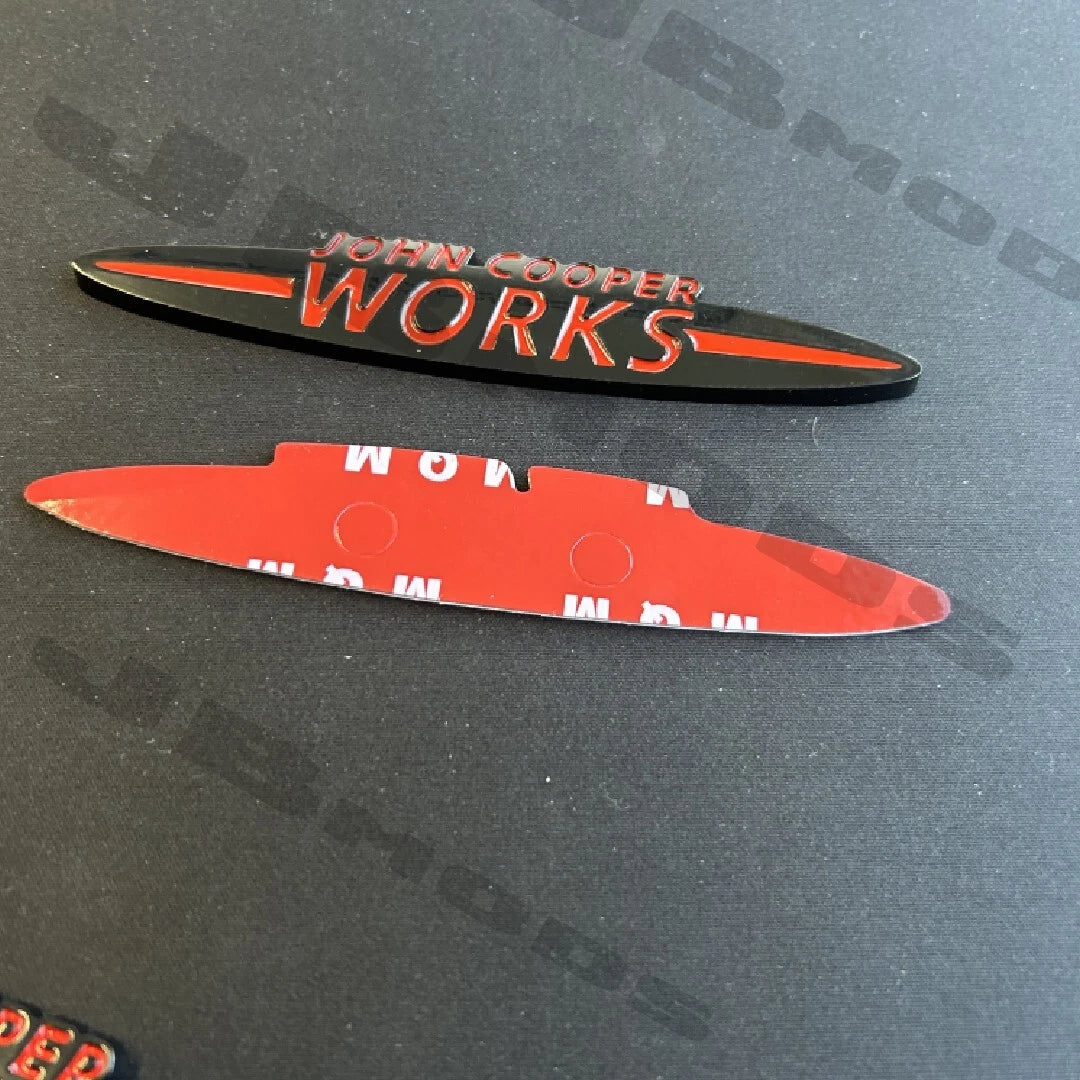 Mini John Cooper Works Front And Rear Black Red Badges Cooper One JCW F56 F55