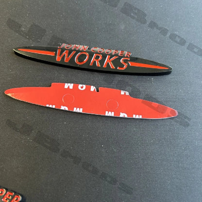 Mini John Cooper Works Front And Rear Black Red Badges Cooper One JCW F56 F55
