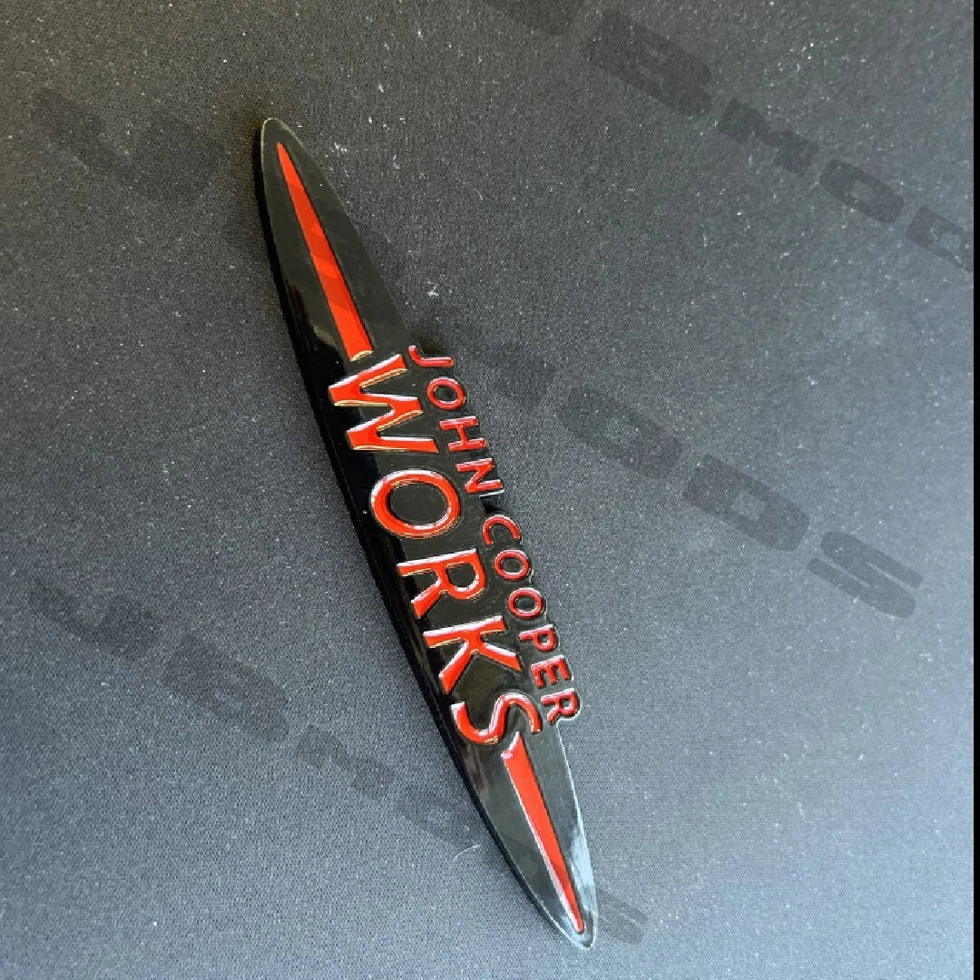 Mini John Cooper Works Front And Rear Black Red Badges Cooper One JCW F56 F55