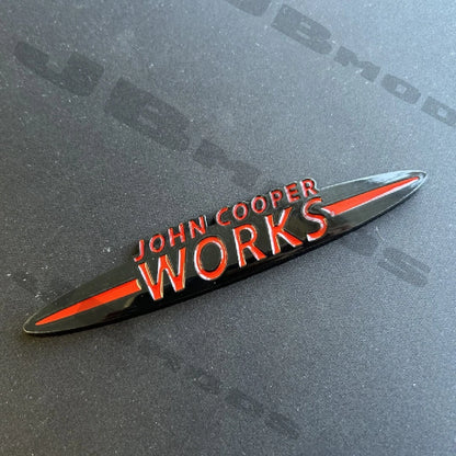 Mini John Cooper Works Front And Rear Black Red Badges Cooper One JCW F56 F55