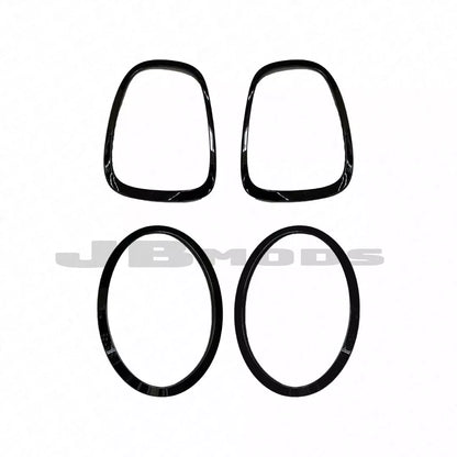 Mini Piano Gloss Black Headlight & Taillight Trim Replacements F56 F55 F57 2014+