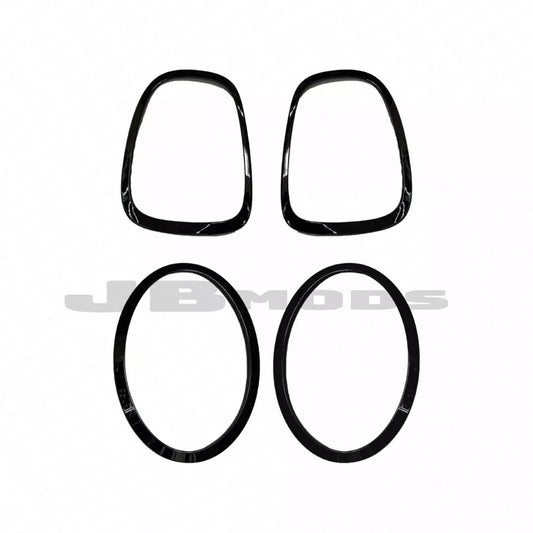 Mini Piano Gloss Black Headlight & Taillight Trim Replacements F56 F55 F57 2014+