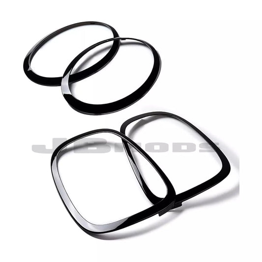 Mini Piano Gloss Black Headlight & Taillight Trim Replacements F56 F55 F57 2014+