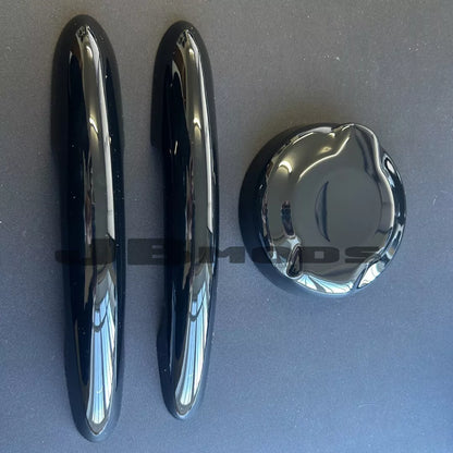 Gloss Black Fuel Cap Cover & Door Handle Covers for MINI F56 F57 Cooper s JCW